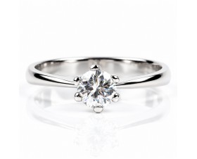 Изключителен Годежен Пръстен с  Диамант 18К Бяло Злато Bloom Jewellery